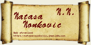 Nataša Nonković vizit kartica